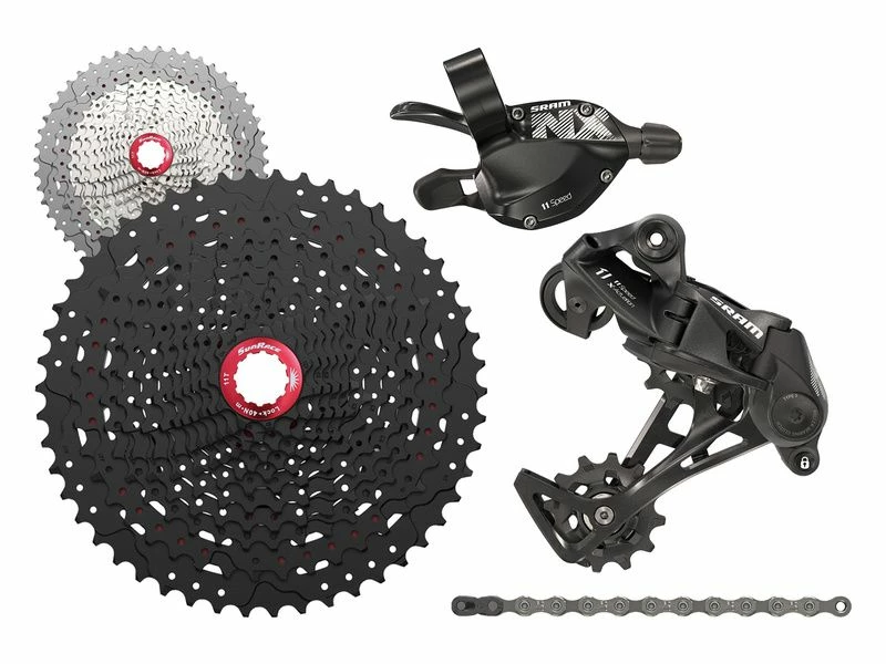 Sram Mini Groupe NX 1x11v Avec Cassette Sunrace MX8 Noir 3 Sram Mini Groupe NX 1x11v Avec Cassette Sunrace MX8 Noir