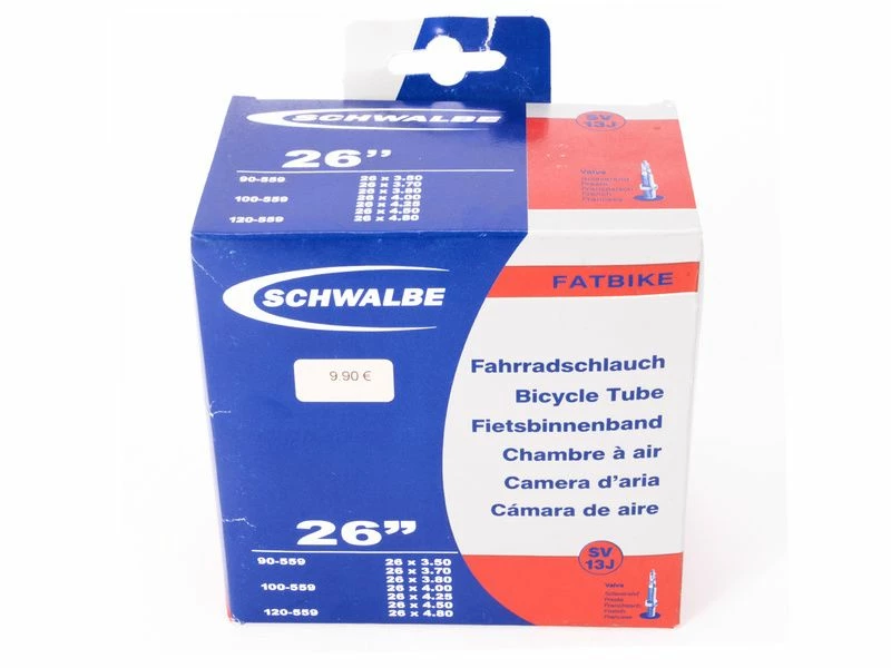 Schwalbe Chambre à Air Fatbike 26'' - 3,50 à 4,80 - Presta 3 Schwalbe Chambre à Air Fatbike 26'' - 3,50 à 4,80 - Presta